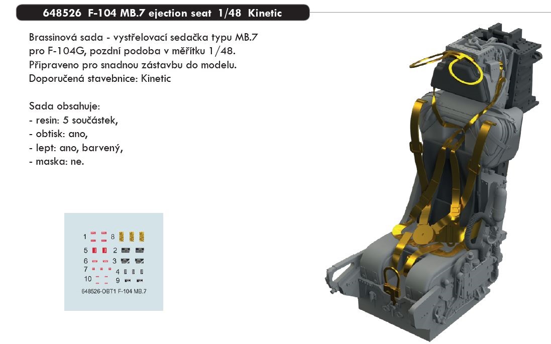 Fotografie 1/48 F-104 MB.7 ejection seat (KINETIC)