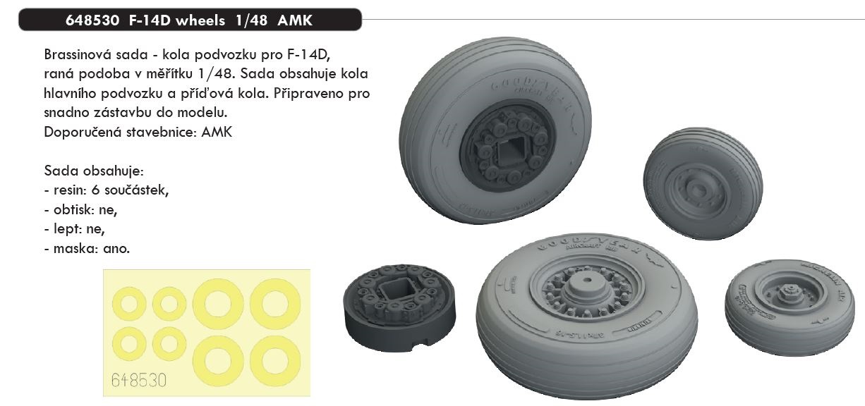 Fotografie 1/48 F-14D wheels (AMK)
