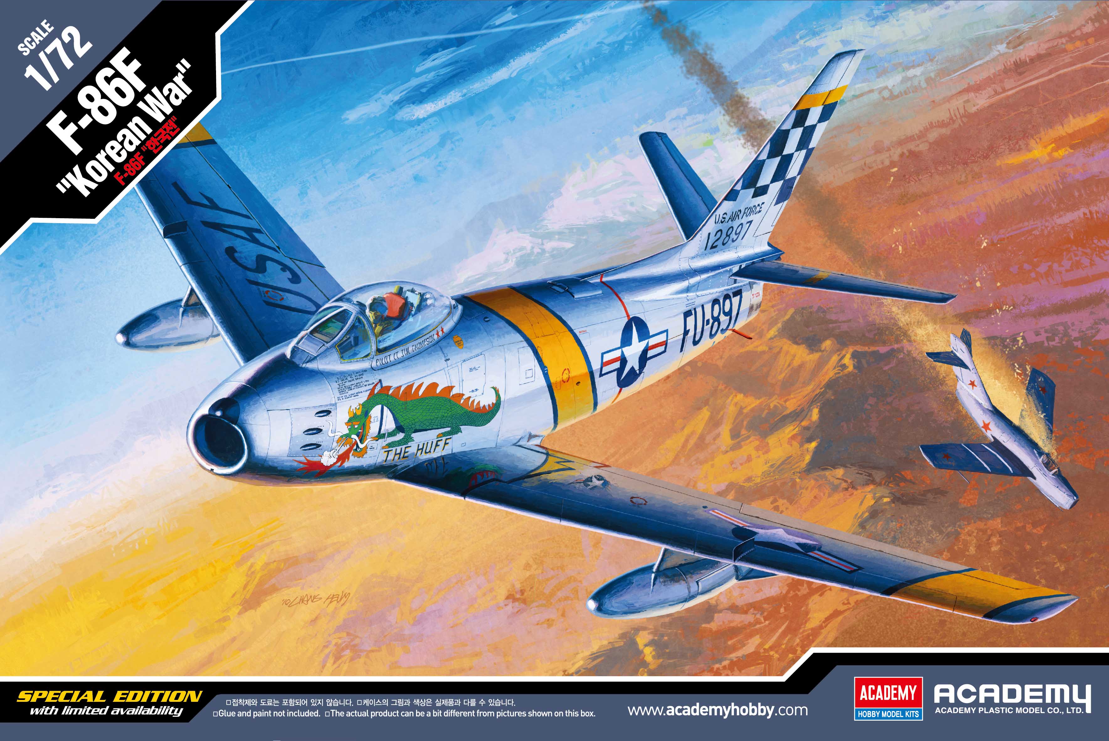 Fotografie Model Kit letadlo 12546 - F-86F "KOREAN WAR" LE: (1:72)