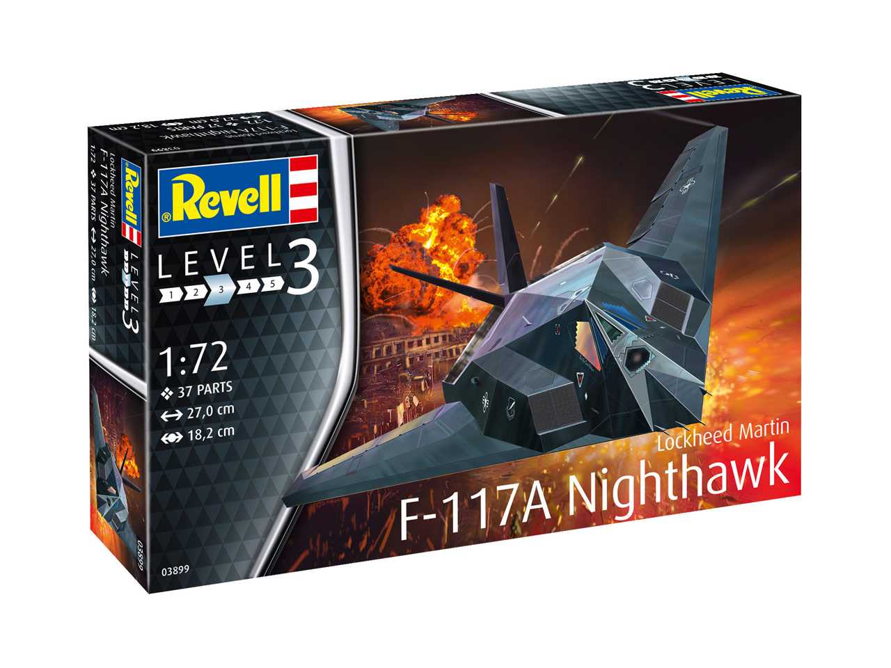 Fotografie Plastic ModelKit letadlo 03899 - Lockheed Martin F-117A Nighthawk Stealth Fighter (1:72)