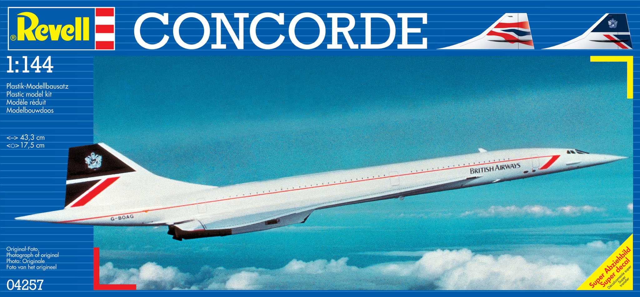 Fotografie Plastic ModelKit letadlo 04257 - Concorde "British Airways" (1:144)