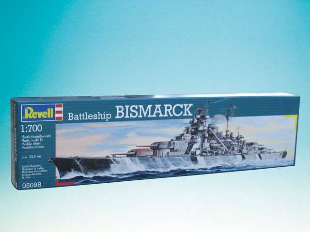 Fotografie Plastic ModelKit loď 05098 - Battleship Bismarck (1:700)