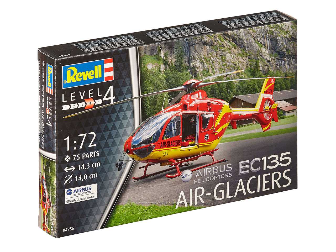 Plastic ModelKit vrtulník 04986 - EC 135 Air Glaciers (1:72)