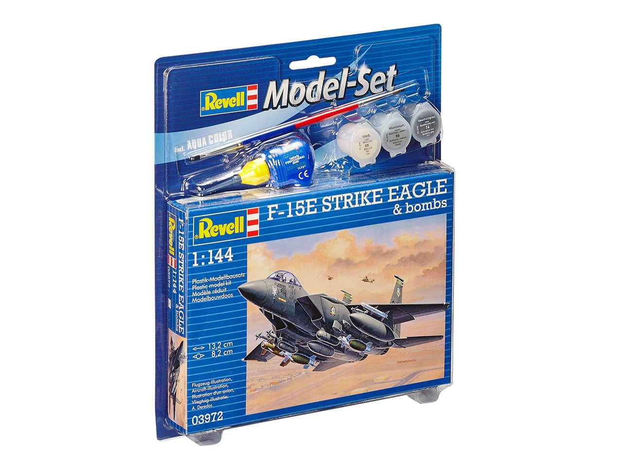 Fotografie ModelSet letadlo 63972 - F-15E Strike Eagle & bombs (1:144)