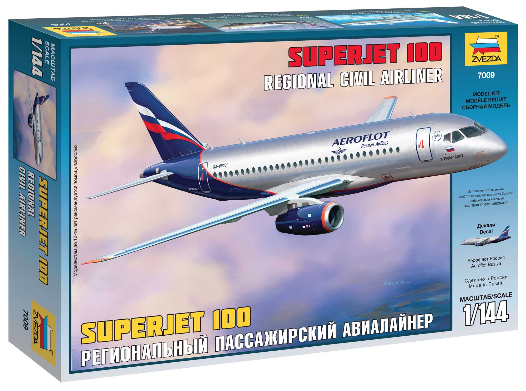 Fotografie Model Kit letadlo 7009 - Sukhoi Superjet 100 (1:144)