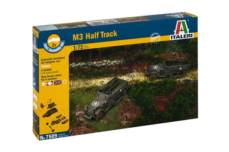 Fotografie Fast Assembly military 7509 - M3A1 HALF TRACK (1:72)
