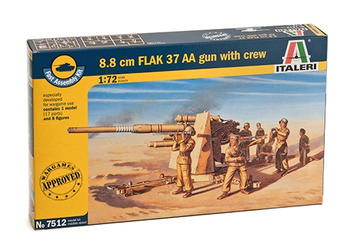 Fotografie Fast Assembly military 7512 - 8.8 CM FLAK 37 AA GUN with crew (1:72)