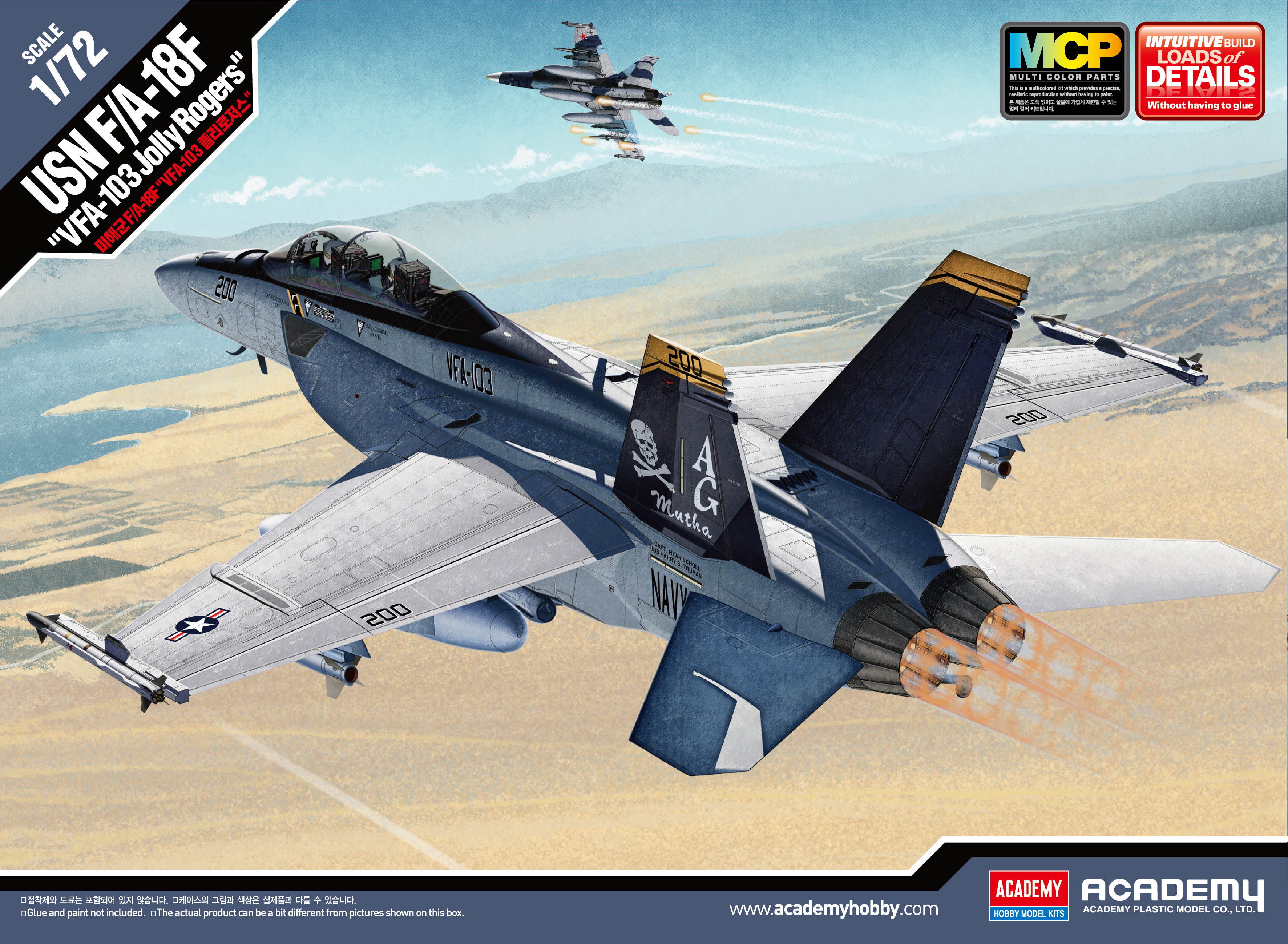 Fotografie Model Kit letadlo 12535 - USN F/A-18F "VFA-103 Jolly Rogers" MCP (1:72)