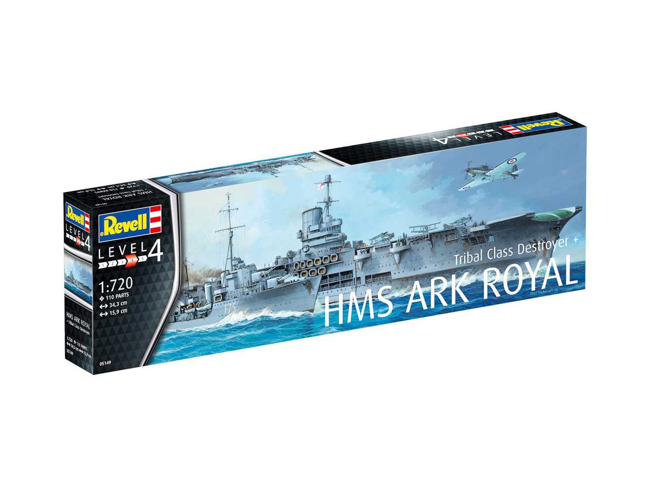 Fotografie Plastic ModelKit loď 05149 - HMS Ark Royal & Tribal Class Destroyer (1:720)