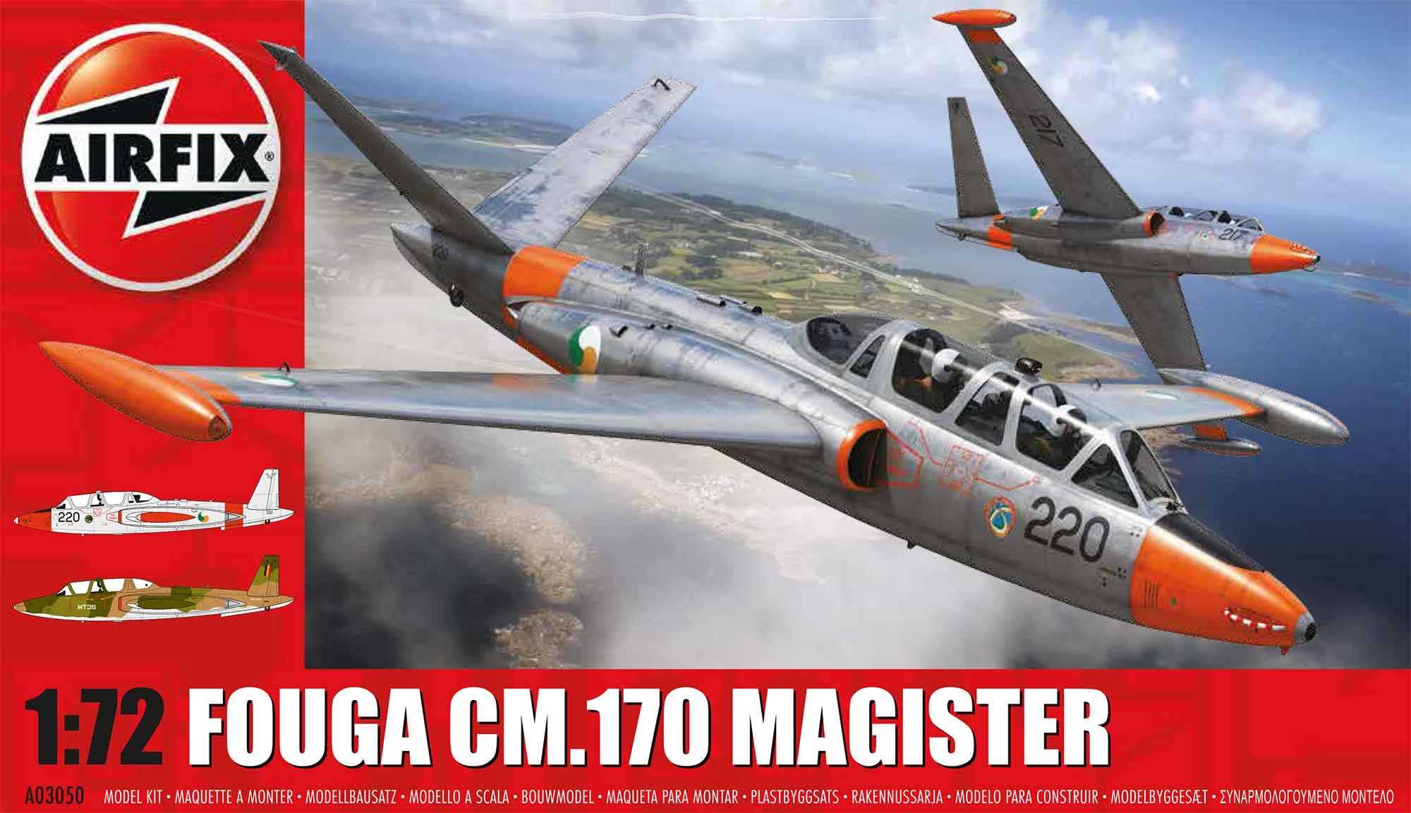 Fotografie Classic Kit letadlo A03050 - Fouga Magister (1:72)