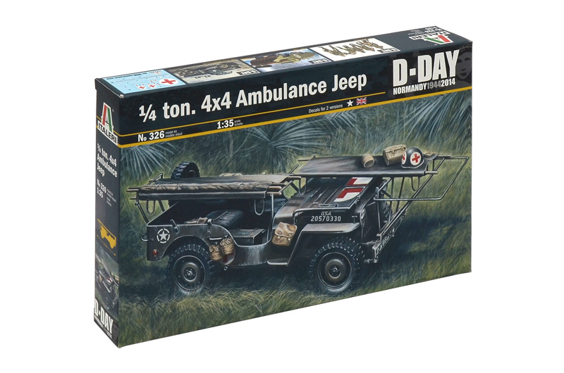 Fotografie Model Kit military 0326 - 1/4 TON. 4x4 AMBULANCE JEEP (1:35)