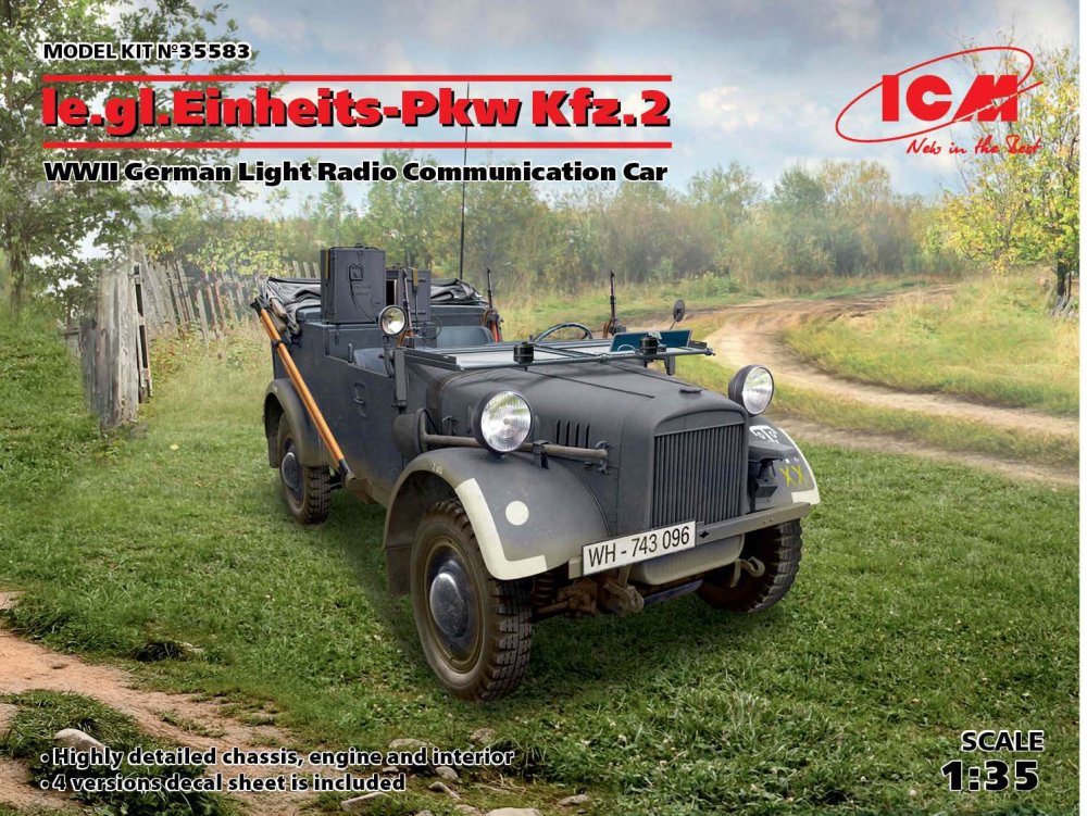 1/35 le.gl.Einheitz-Pkw Kfz.2 Light Radio Comm. Car