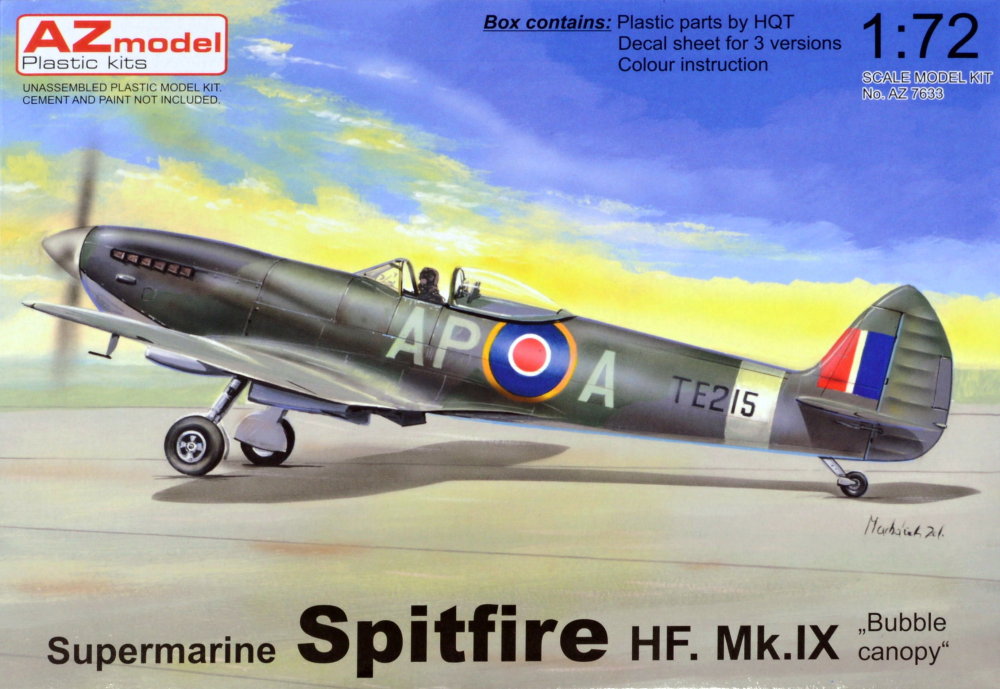 1/72 S.Spitfire HF.Mk.IX Bubble canopy (3x camo)