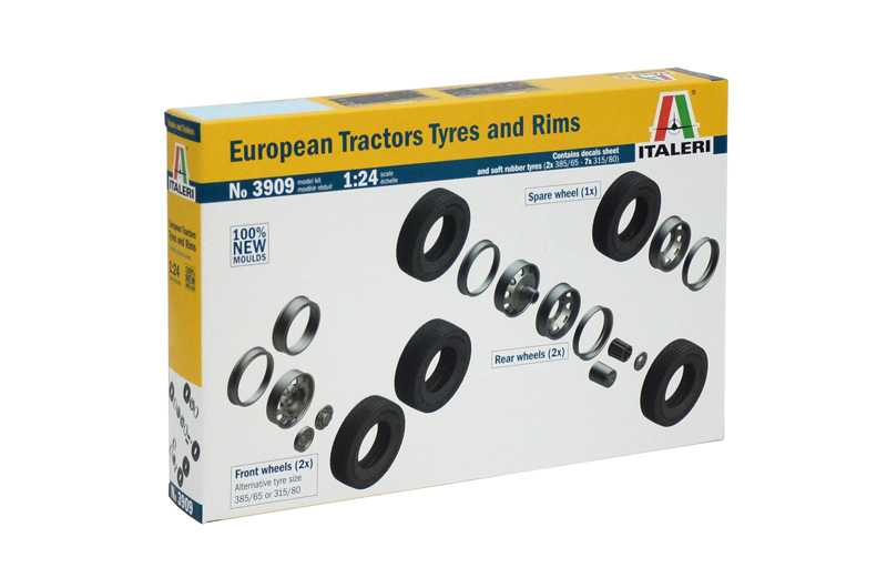 Fotografie Model Kit doplňky 3909 - EUROPEAN TYRES and RIMS (1:24)
