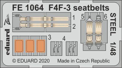 1/48 F4F-3 seatbelts STEEL (HOBBY BOSS)