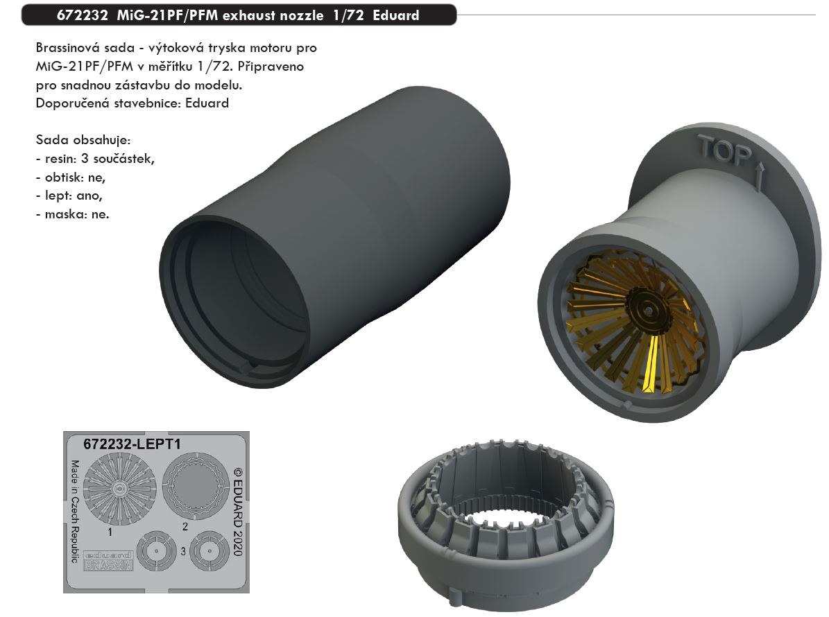 1/72 MiG-21PF/PFM exhaust nozzle (EDUARD)