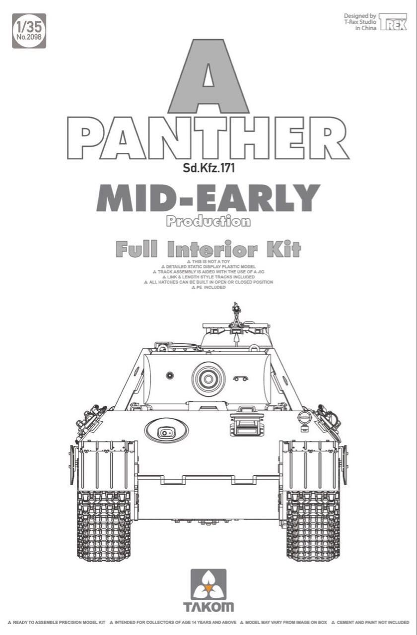 Fotografie 1/35 WWII German medium Tank Sd.Kfz.171 Panther A mid-early production w/ full interior kit