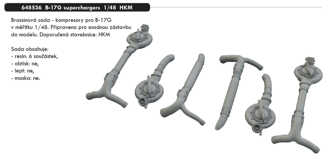 Fotografie 1/48 B-17G superchargers (HKM)