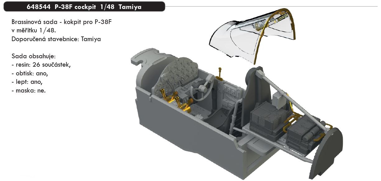 1/48 P-38F cockpit (TAMIYA)