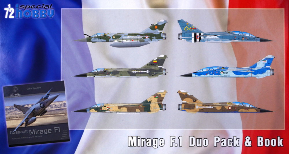Fotografie 1/72 Mirage F.1 DUO PACK & Book (6x camo)