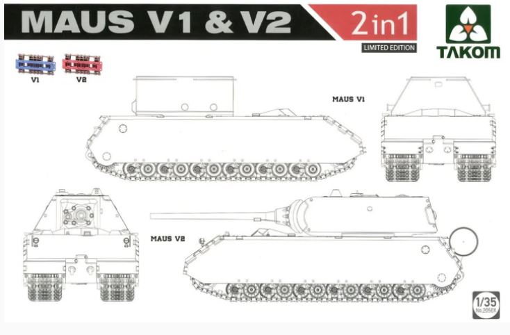 1/35 Maus V1 & V2 (2 in 1) Limited edition