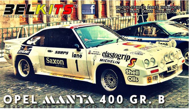 Fotografie 1/24 Opel Manta 400 Gr. B Jimmy McRae, 24 uren van Ypres 1984