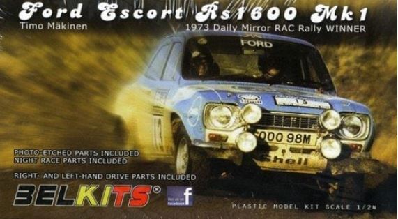 1/24 Ford Escort RS1600 Mk1 Timo Mäkinen, 1973 Daily Mirror RAC Rally winner