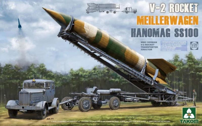 Fotografie 1/35 V-2 Rocket Meillerwagen Hanomag SS100 WWII German V-2 Rocket Transporter/Erector