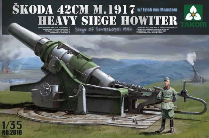 Fotografie 1/35 Skoda 42cm M.1917 Heavy Siege Howitzer Siege Of Sevastopol 1942 (w/ Erich von Manstein)
