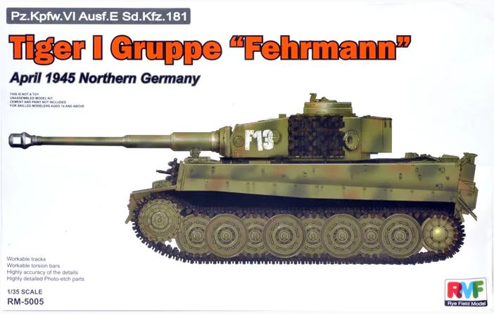 Fotografie 1/35 Tiger I Gruppe "Fehrmann" April 1945 Northern Germany