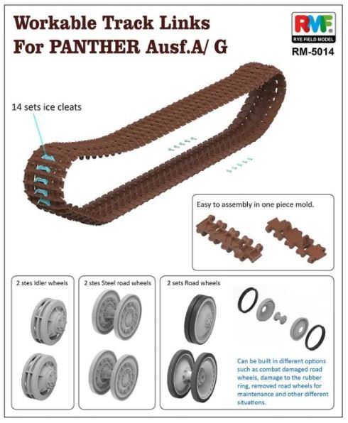 Fotografie 1/35 Workable Track Links for Panther Ausf. A/G