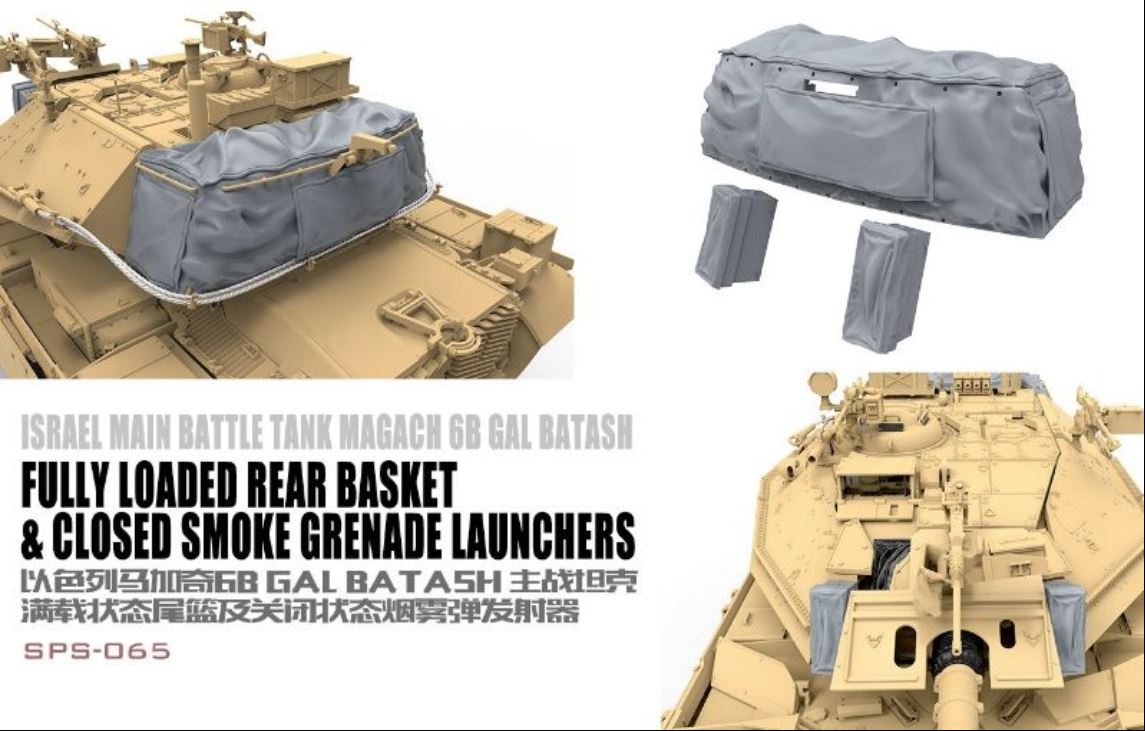Fotografie 1/35 Israel Main Battle Tank Magach 6B Gal Batash Fully Loaded Rear Basket & Closed Smoke Grenade Launchers