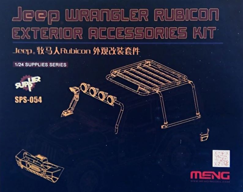 1/24 Jeep Wrangler Rubicon Exterior Accessories Kit
