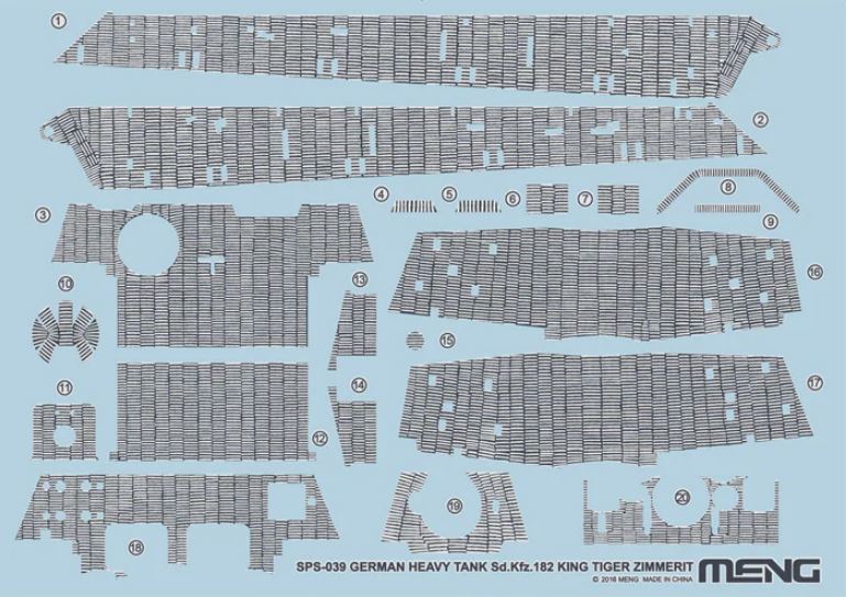 Fotografie 1/35 Sd.Kfz.182 King Tiger Zimmerit Decal