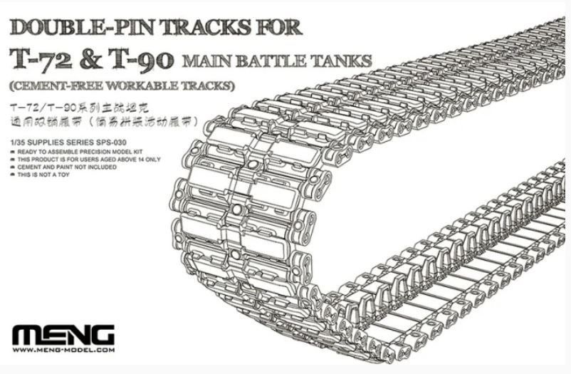 Fotografie 1/35 Double-pin Tracks for T-72 & T-90 Main Battle Tanks (Cement free workable tracks)
