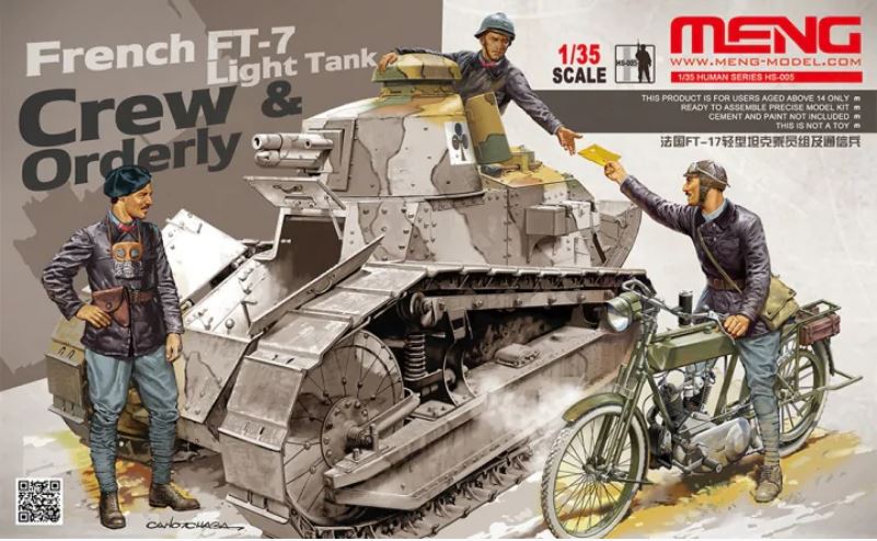 Fotografie 1/35 French FT-7 Light Tank - Crew & Orderly