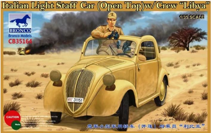 Fotografie 1/35 Italian Light Staff Car (Open Top) w/Crew "Libya"