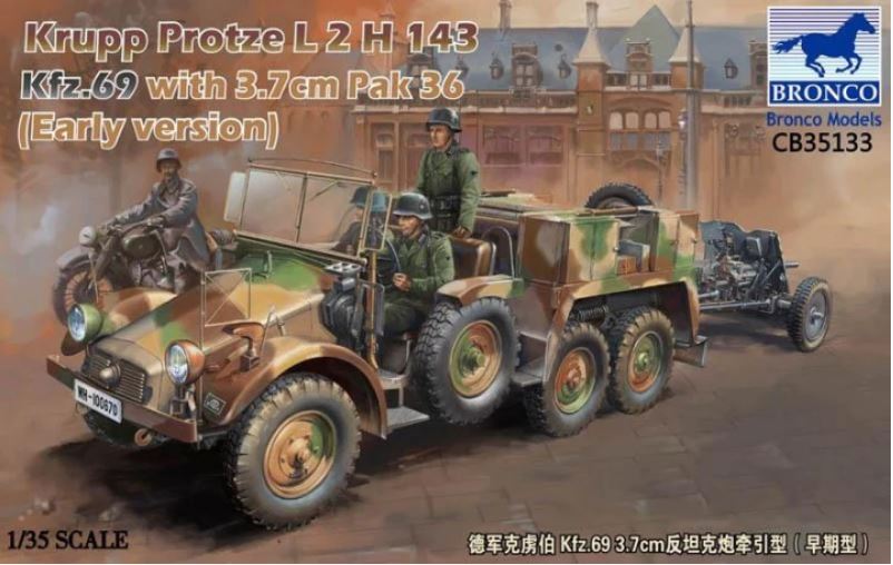 Fotografie 1/35 Krupp Protze L2 H 143 Kfz.69 with 3,7 cm Pak 36 (Early version)