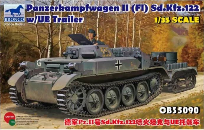 Fotografie 1/35 Panzerkampfwagen II (Fl) Sd.Kfz. 122 w/UE Trailer