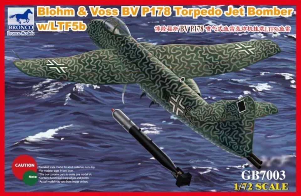 1/72 Blohm & Voss BV P178 Torpedo Jet Bomber w/LTF5b