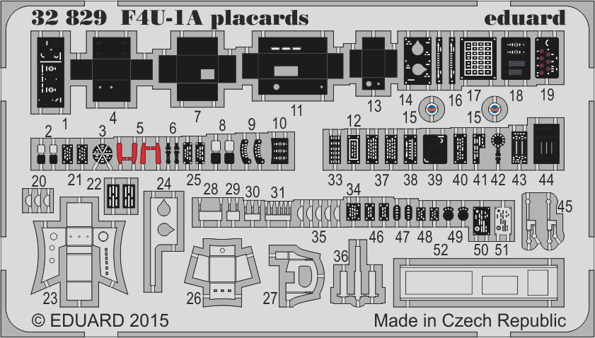 Fotografie 1/32 F4U-1A placards (TAMIYA)