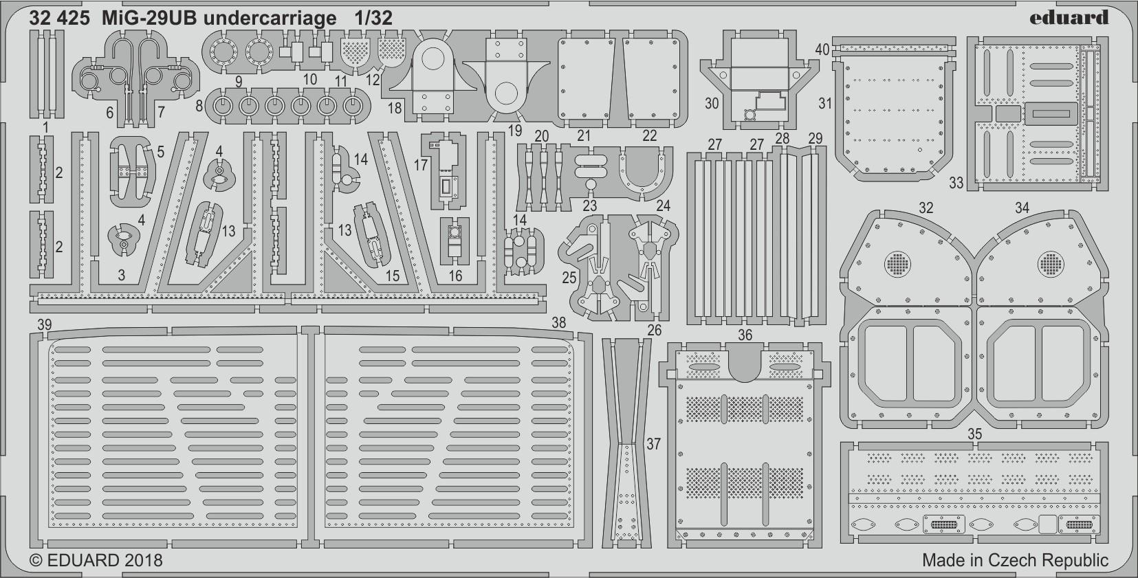 Fotografie 1/32 MiG-29UB undercarriage (TRUMPETER)