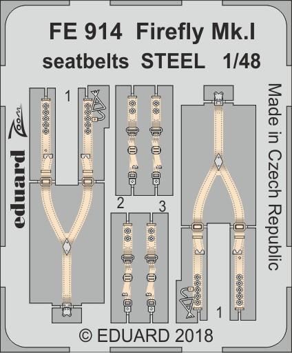 Fotografie 1/48 Firefly Mk.I seatbelts STEEL (TRUMPETER)