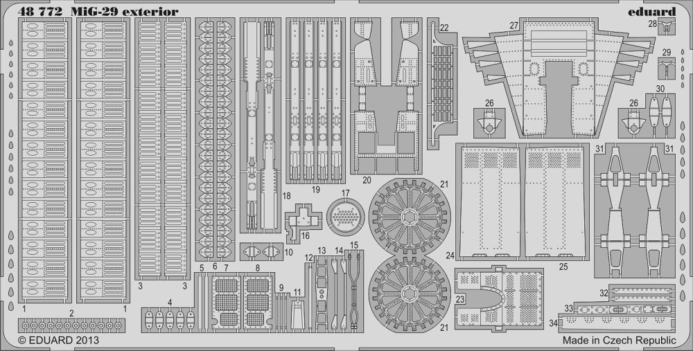 1/48 MiG-29 Fulcrum exterior (GREAT WALL HOBBY)