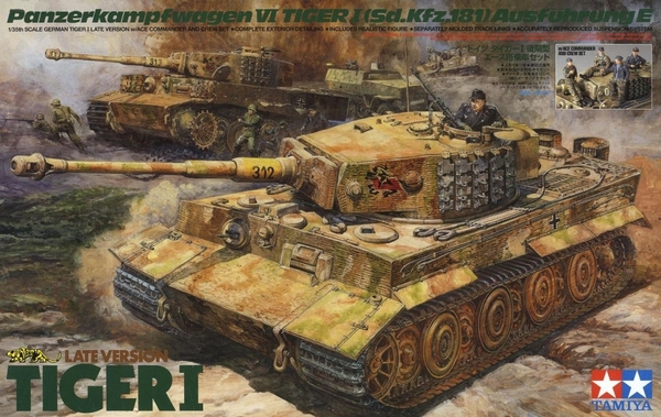 1/35 Tiger I w/Ace Commander & Crew (verze late)