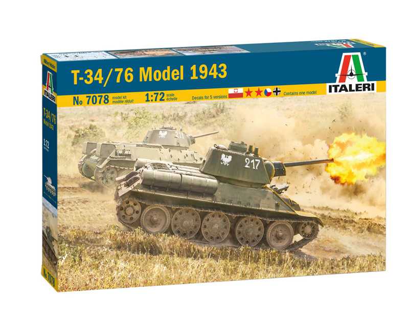 Model Kit tank 7078 - T-34/76 Model 1943 (1:72)