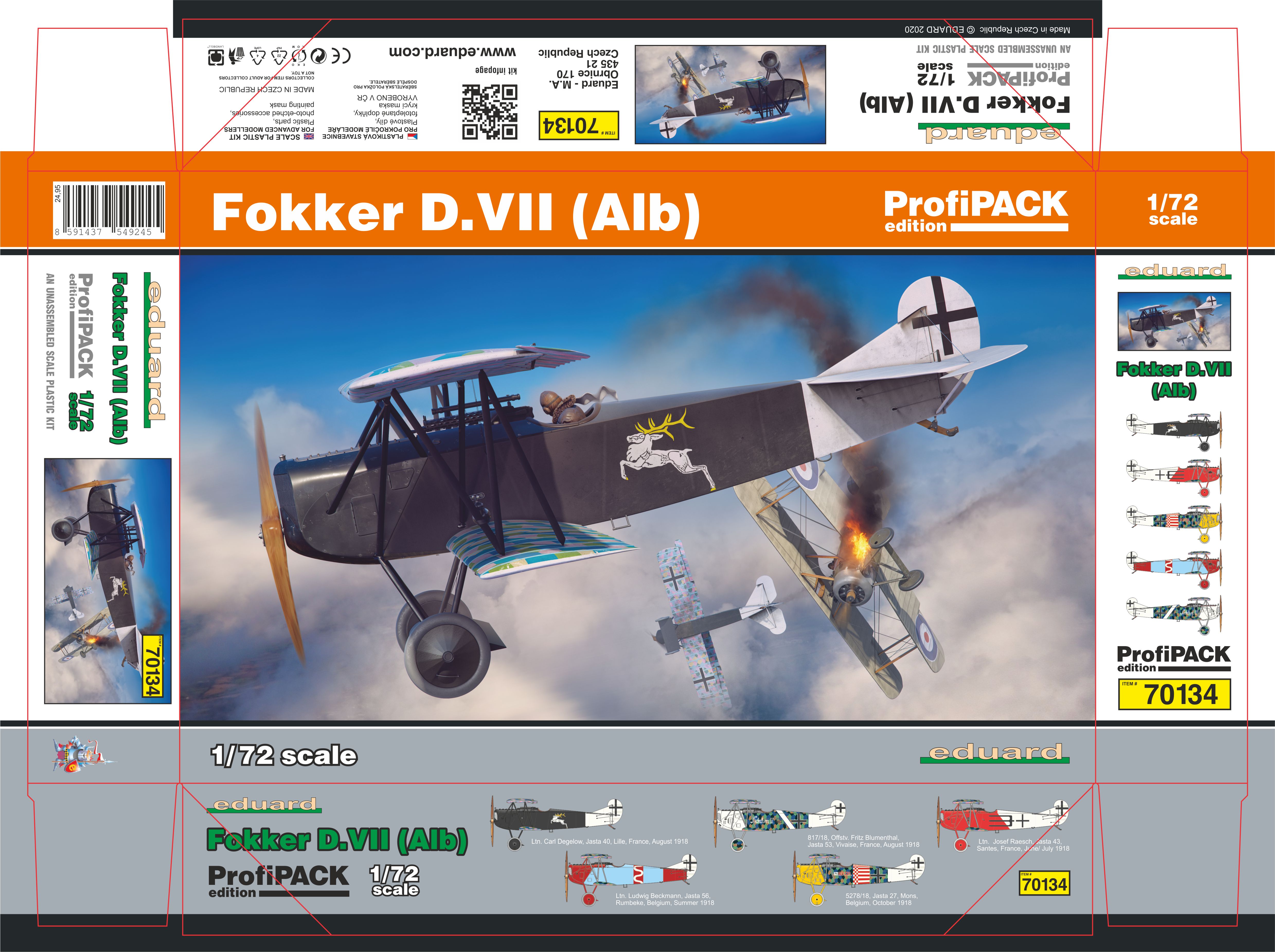 Fotografie 1/72 Fokker D.VII(Alb) (Profipack)