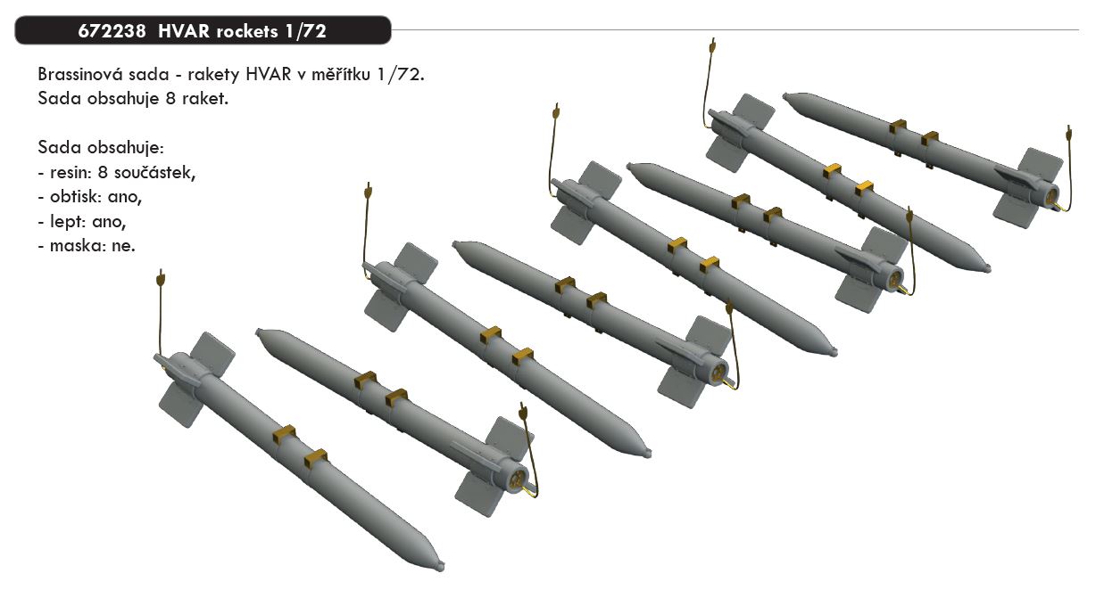 Fotografie 1/72 HVAR rockets