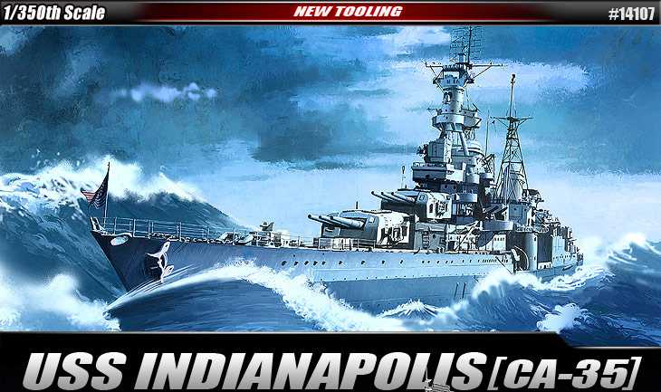 Fotografie Model Kit loď 14107 - USS CA-35 INDIANAPOLIS (1:350)