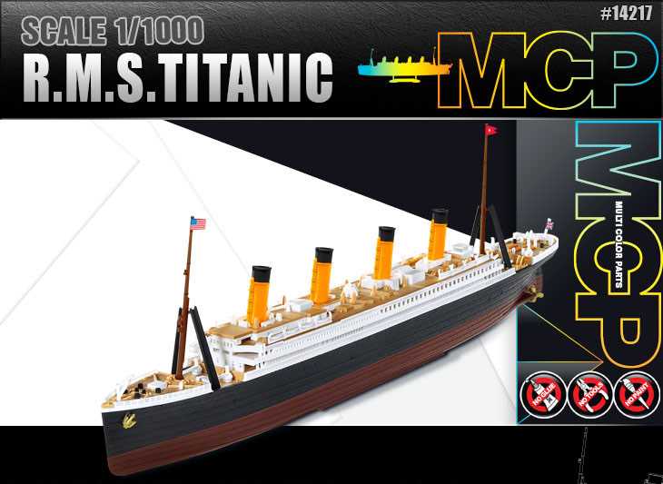 Fotografie Model Kit loď 14217 - RMS TITANIC MCP (1:1000)